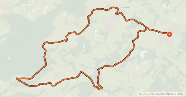 Kartenübersicht der Radroute Rund um den Samerberg