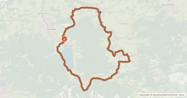 Kartenübersicht der Radroute Rund um den Schliersberg