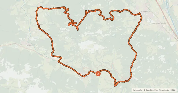 Kartenübersicht der Radroute Rund um den Wendelstein