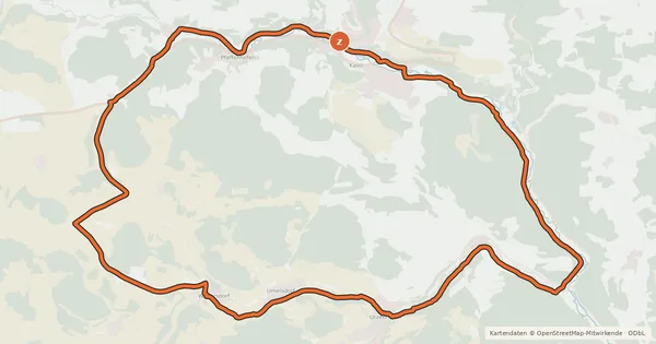 Kartenübersicht der Radroute Rund um die Schweppermannsburg