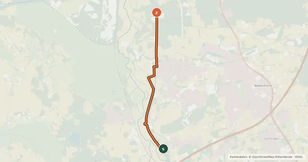 Kartenübersicht der Radroute Rund um Wallenhorst