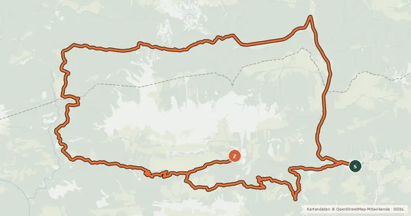 Kartenübersicht der Radroute Rund ums Sonnwendjoch