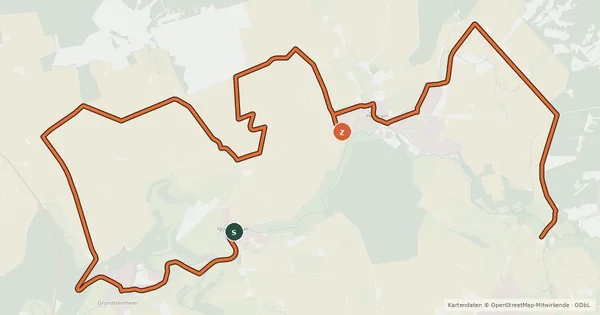 Kartenübersicht der Radroute Rund ums Soratfeld
