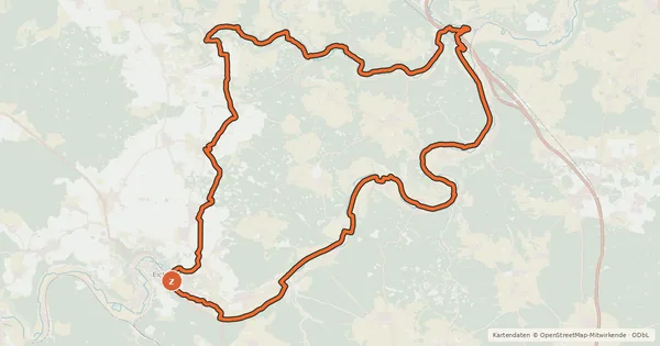 Kartenübersicht der Radroute Rundtour 9