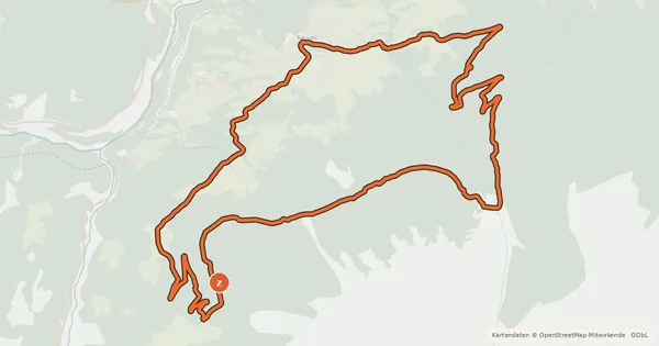 Kartenübersicht der Radroute Rundtour Flathalm