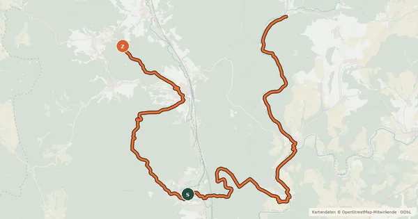 Kartenübersicht der Radroute Rundweg