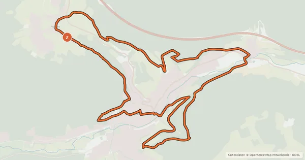 Kartenübersicht der Radroute Rundweg 14 "Trailtour" Bad Brückenau - Rhön