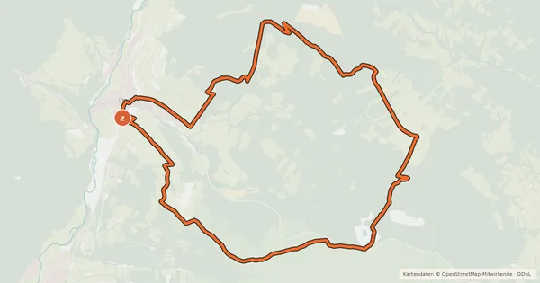 Kartenübersicht der Radroute Rundweg 2 Lösershag - Wildflecken - Rhön
