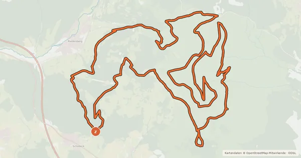 Kartenübersicht der Radroute Rundweg 3 Schwarze Berge - Geroda - Rhön