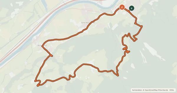 Kartenübersicht der Radroute Rundweg Hochgallzein