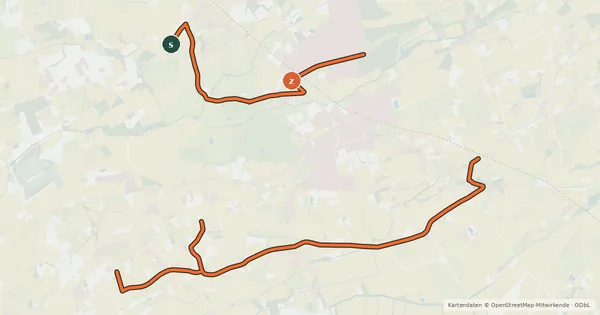 Kartenübersicht der Radroute Rundweg Kaunitz