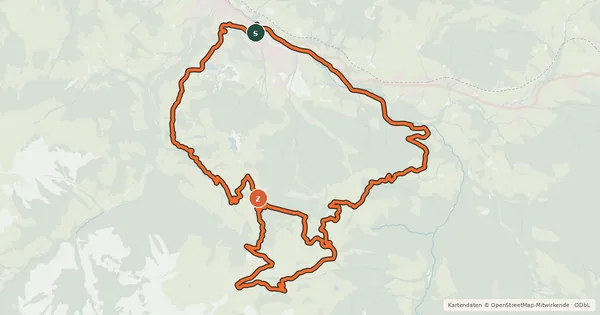Kartenübersicht der Radroute Rundweg Lärchfilzhochalm