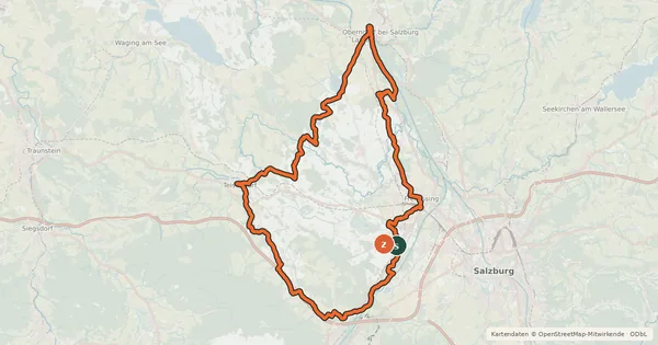 Kartenübersicht der Radroute Rupertiwinkel Radweg