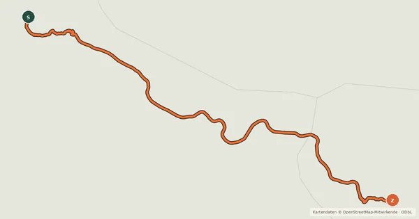 Kartenübersicht der Radroute Ruta Del Duero