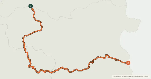 Kartenübersicht der Radroute Ruta del Ter