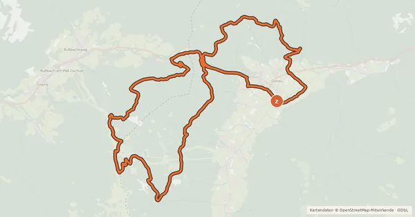 Kartenübersicht der Radroute S 360 Hornspitz Runde