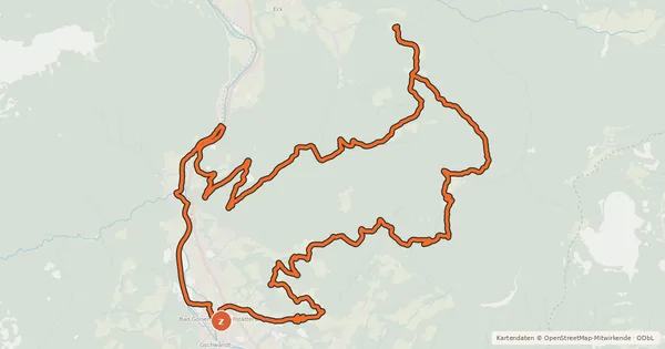 Kartenübersicht der Radroute S 408 Goiserer Hoisnrad Runde