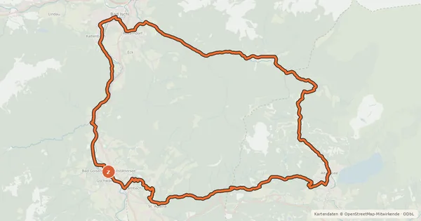 Kartenübersicht der Radroute S 434 Blaa Alm Runde