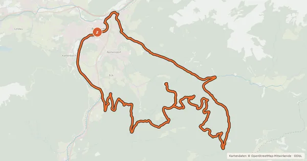 Kartenübersicht der Radroute S 470 Bad Ischler Hoisnrad Runde