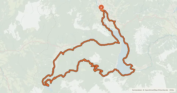 Kartenübersicht der Radroute S 512 Durchgangalm Runde