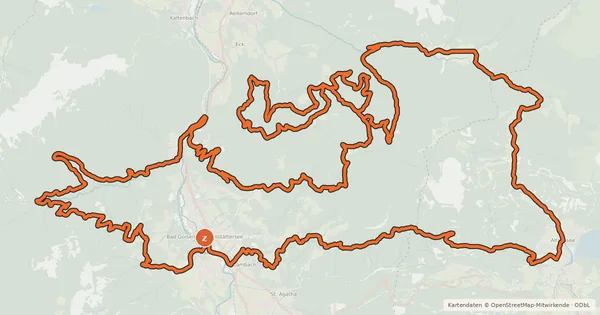 Kartenübersicht der Radroute S 602 Trophy WM Strecke