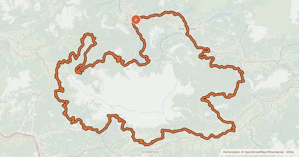 Kartenübersicht der Radroute S 840 Dachsteinrunde - Classic