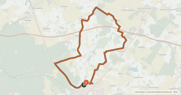 Kartenübersicht der Radroute S1
