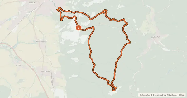 Kartenübersicht der Radroute S2 (Sieben Berge-Tour)