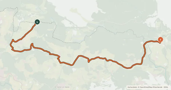 Kartenübersicht der Radroute S21, Gründe Band Runde