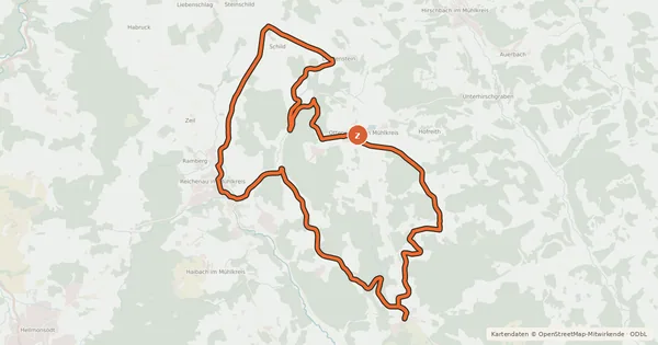Kartenübersicht der Radroute S23, Steinbloß Runde