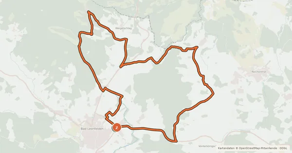 Kartenübersicht der Radroute S4, Miesenwald Runde