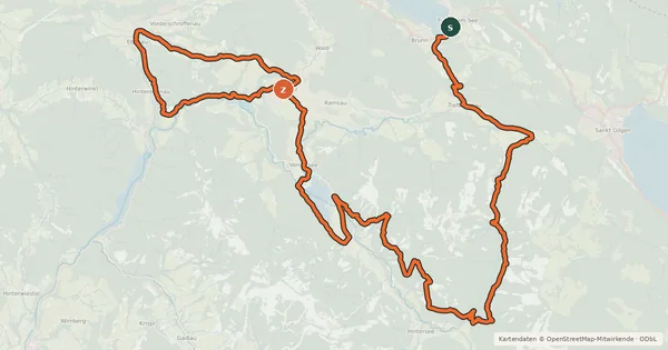 Kartenübersicht der Radroute S800 BergeSeen 02