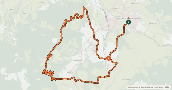 Kartenübersicht der Radroute SA 04 | Biberg-Tour