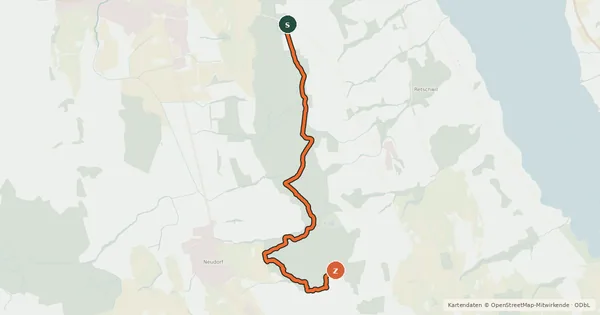 Kartenübersicht der Radroute Sändertrail