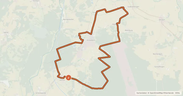Kartenübersicht der Radroute Sagenhaftes Knesebeck