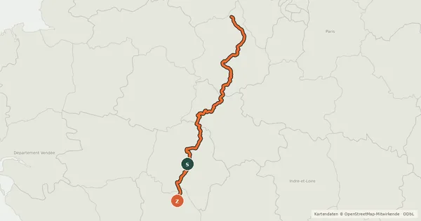 Kartenübersicht der Radroute Saint-Jacques à Vélo par la vallée d'Eure 2/4