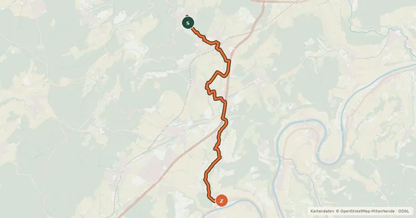 Kartenübersicht der Radroute Salm-Radweg