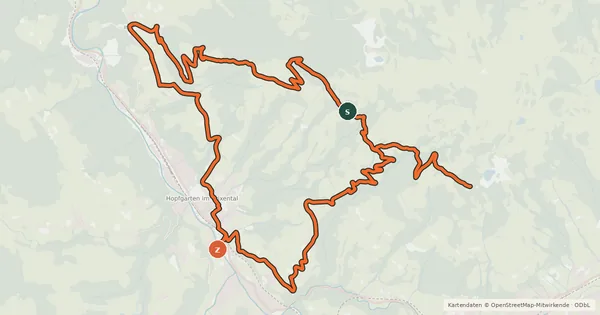 Kartenübersicht der Radroute Salvenbergrunde
