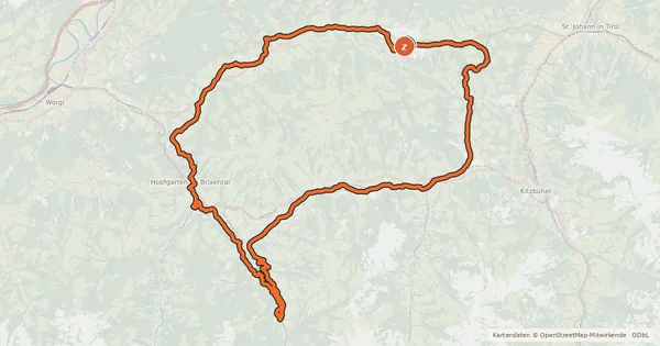 Kartenübersicht der Radroute Salvenradrunde
