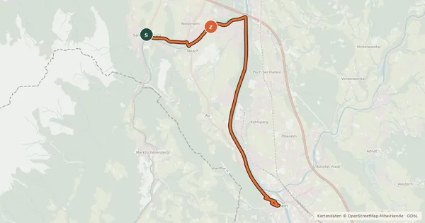 Kartenübersicht der Radroute Salzhandelsweg