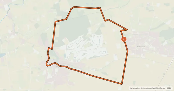 Kartenübersicht der Radroute Salzkottener Radrundweg 4
