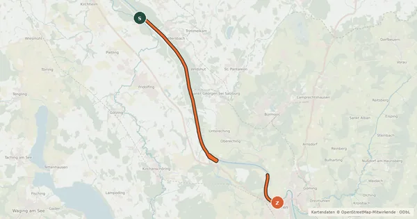 Kartenübersicht der Radroute Salzschleife