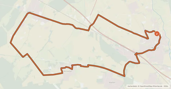 Kartenübersicht der Radroute SamBa-Tour 1