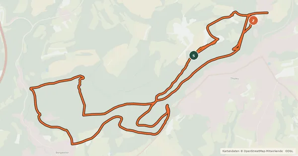 Kartenübersicht der Radroute Sankt Wendeler Land MTB 3 Tour 1
