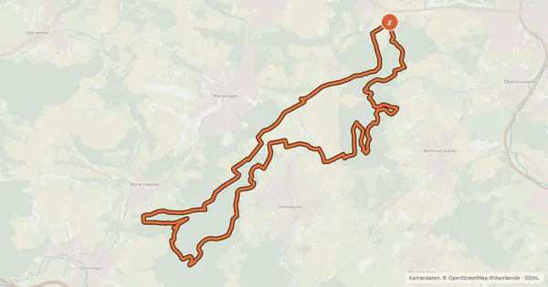 Kartenübersicht der Radroute Sankt Wendeler Land MTB 5