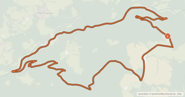 Kartenübersicht der Radroute Sauriegel-Strecke
