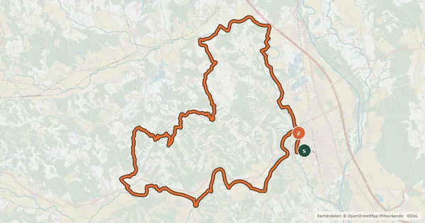 Kartenübersicht der Radroute Sausaler Tour