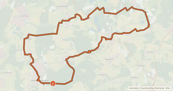 Kartenübersicht der Radroute Saynbach-Radrundweg