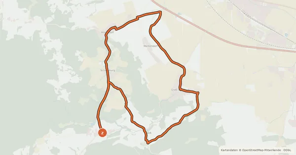 Kartenübersicht der Radroute Schallaburg-Runde