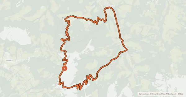 Kartenübersicht der Radroute Schatzbergrunde